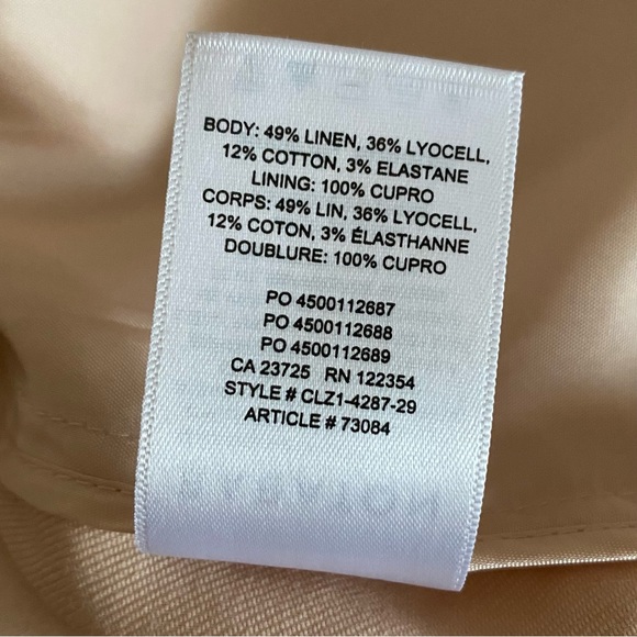 Aritzia babaton power short blazer pink linen - Picture 9 of 10